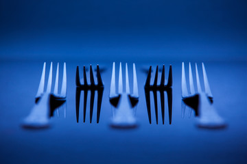 Blue forks