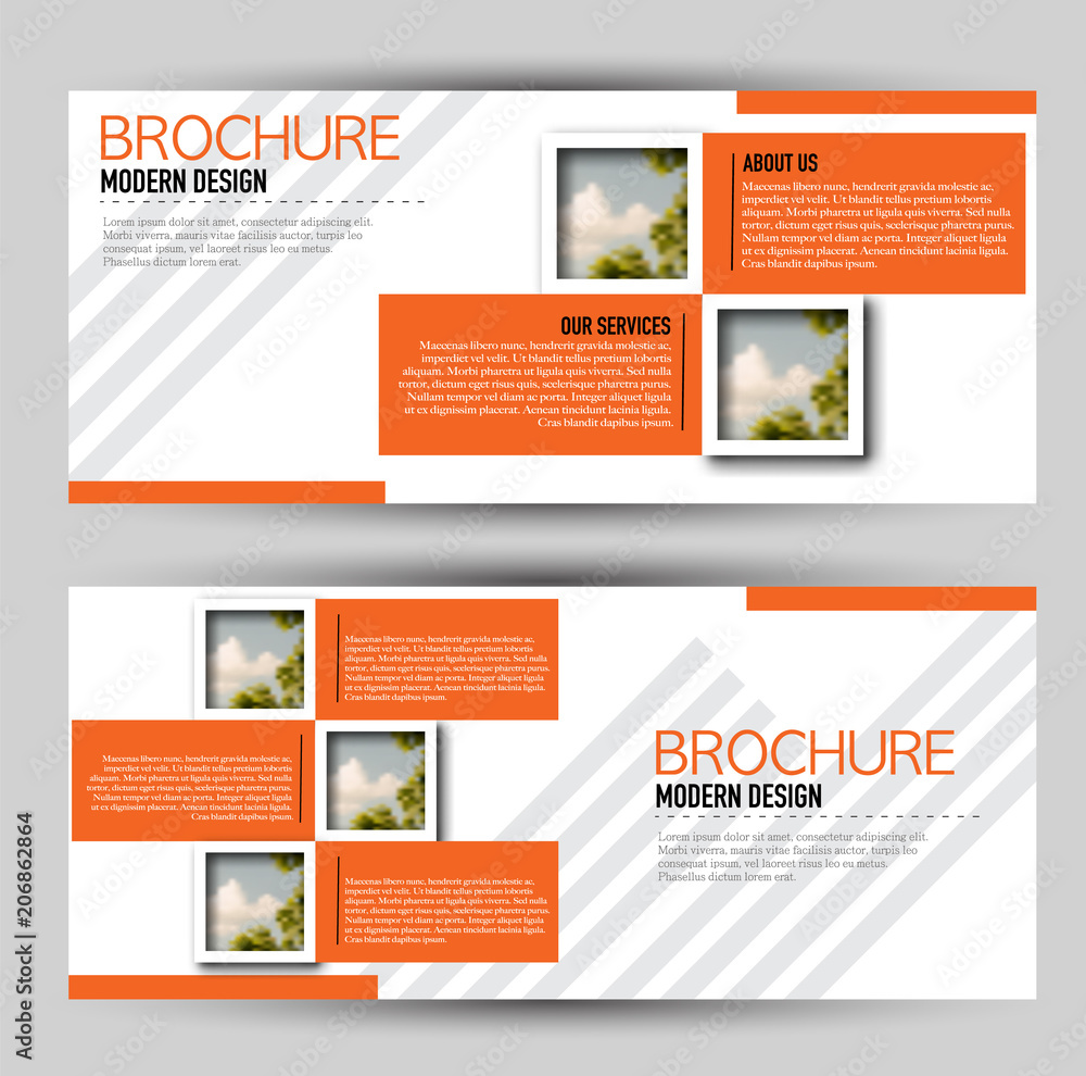 Wall mural set of banners for web advertisement or site headers. print out promotion template. horizontal flyer