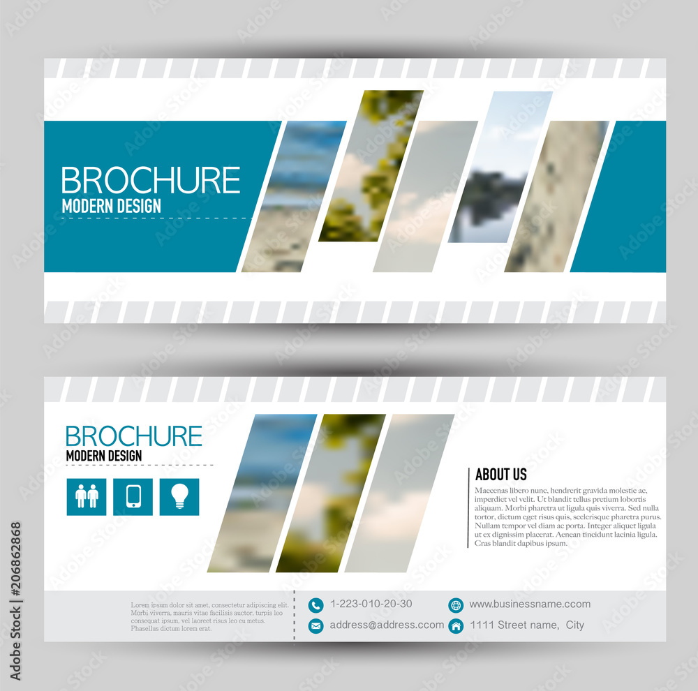 Wall mural set of banners for web advertisement or site headers. print out promotion template. horizontal flyer