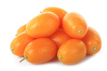 heap of kumquat isolated on white background