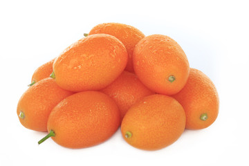 heap of kumquat isolated on white background