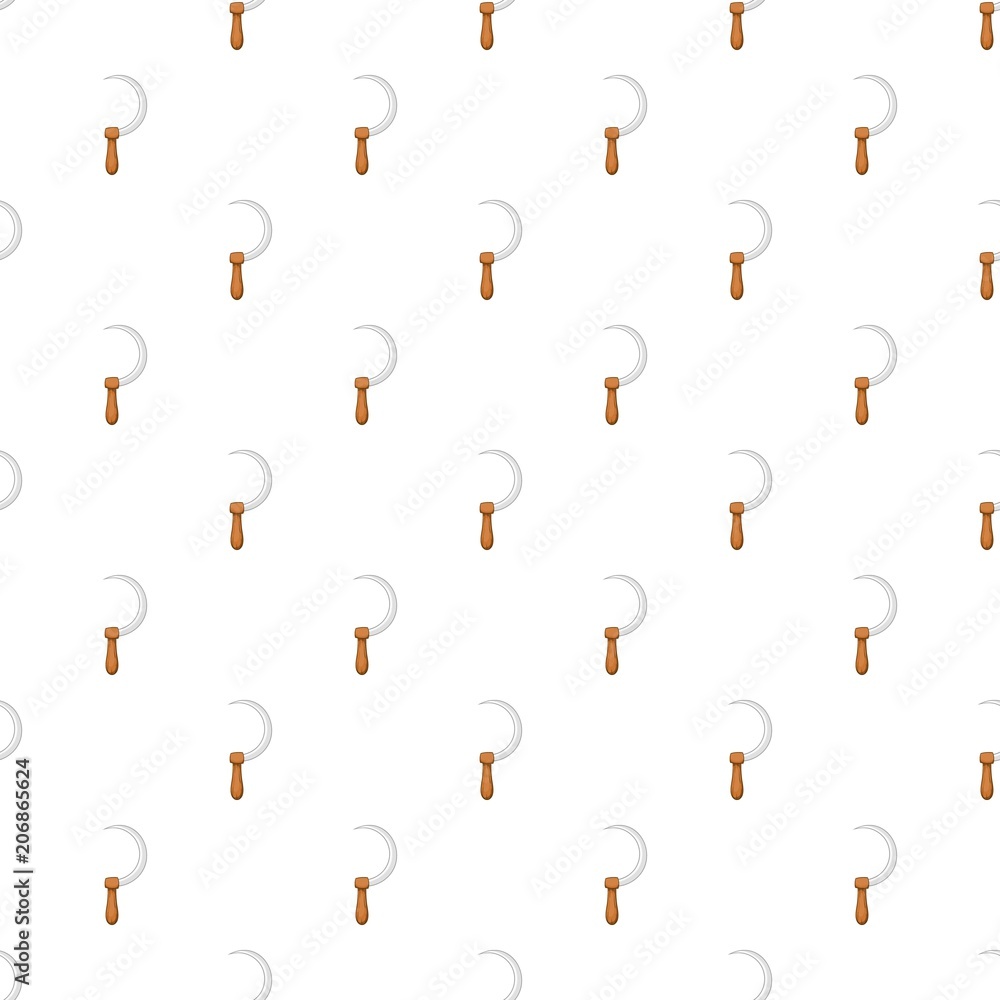 Poster sickle pattern. cartoon illustration of sickle vector pattern for web