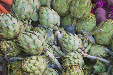 Obraz premium group of artichokes,