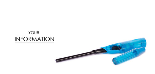 Lighter for kitchen and balloon with gas pattern on white background isolation