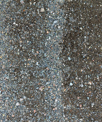 roadside gravel with a trail. high texture quality