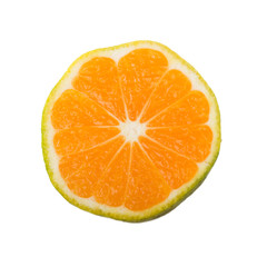 Fototapeta na wymiar half of tangerine isolated on white background