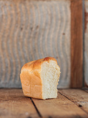 white loaf bread (fresh pastries white bread) - traditional cuisine.  Food background
