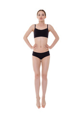Obraz premium woman with perfect body jumping