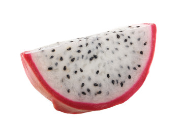 slice of pitahaya isolated on white background