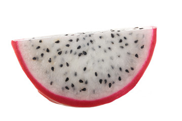 slice of pitahaya isolated on white background