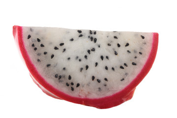 slice of pitahaya isolated on white background
