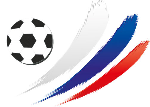 2018 Fussballweltmeisterschaft in Russland, Flagge von Russland, Fußball, Weltmeisterschaft, Fußballweltmeisterschaft, Länderkennung 