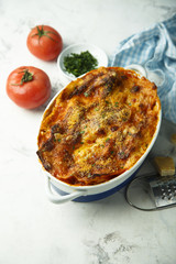 Homemade lasagna