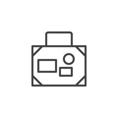 Travel Suitcase outline icon. linear style sign for mobile concept and web design. Luggage simple line vector icon. Symbol, logo illustration. Pixel perfect vector graphics