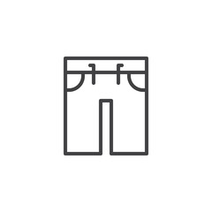 Swimming trunks outline icon. linear style sign for mobile concept and web design. swimwear simple line vector icon. Symbol, logo illustration. Pixel perfect vector graphics