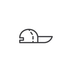 Baseball cap outline icon. linear style sign for mobile concept and web design. Cap simple line vector icon. Symbol, logo illustration. Pixel perfect vector graphics