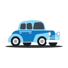 illustrated vehicle retro, vector illustration