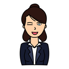 flat cartoon expression, vector illustration