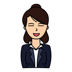 flat cartoon expression, vector illustration