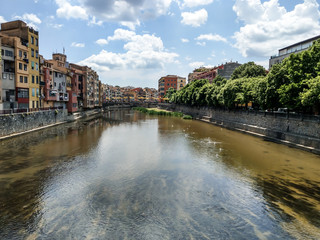 Girona city from river