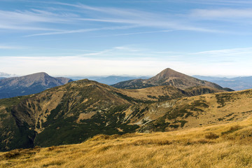 Landscape view and the mountains