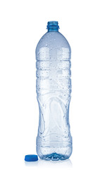 Empty plastic bottle isolated on white background