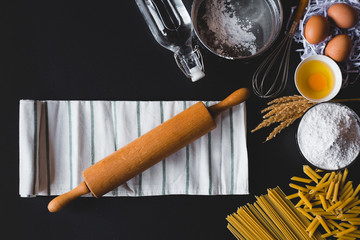 flat lay kitchen concept