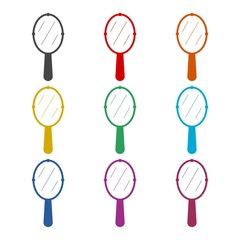 Mirror icon for web and mobile, color icons set