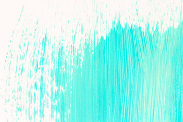 Abstract cyan hand painted background
