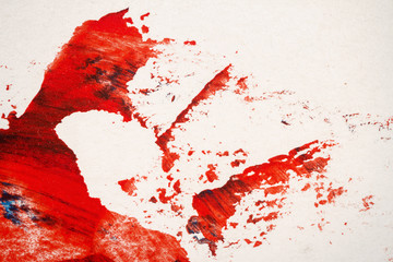 Abstract red hand painted acrylic background
