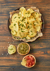 Potato chips and sauces