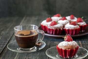 cupcakes on a wooden table