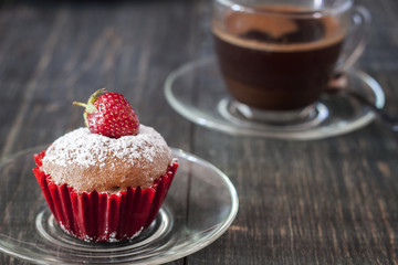 cupcakes on a wooden table