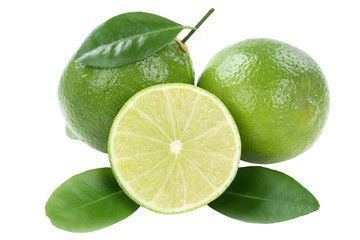 Limone Frucht Limette Früchte Freisteller freigestellt isoliert