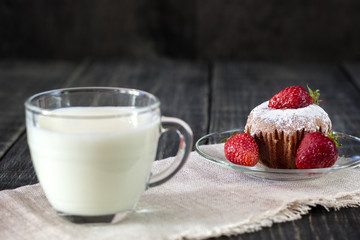 cupcakes on a wooden table