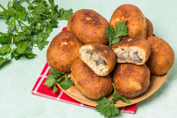 Delicious fried patties with eggplant and cheese