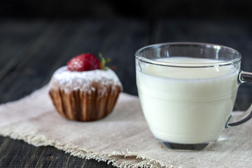 cupcakes on a wooden table