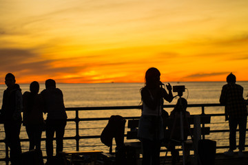 Music in sunset