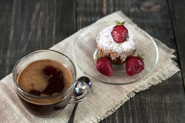 cupcakes on a wooden table
