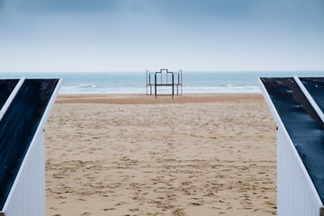 Sonnehütte an der Nordseekoste in Ostende