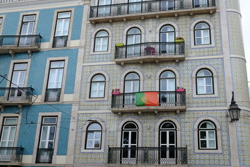 Fototapeta na wymiar Bâtiments Mosaïque Lisbonne