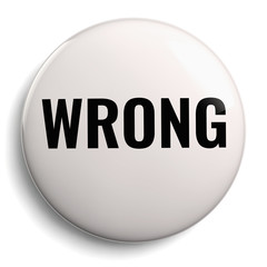 Wrong White Round Symbol Isolated