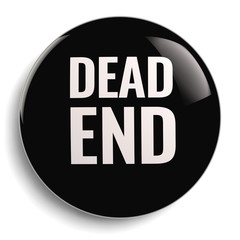 Dead End Black Round Symbol Isolated