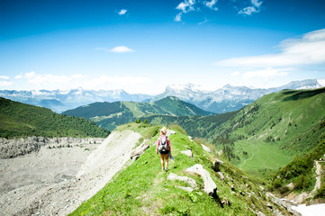 Fototapeta na wymiar Randonnée Alpes