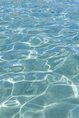 Vibrant turquoise water ripples