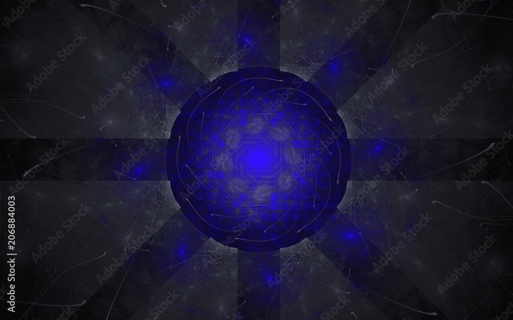 Fototapete digital generated image in the form of abstract geometric shapes of various shades and colors for us