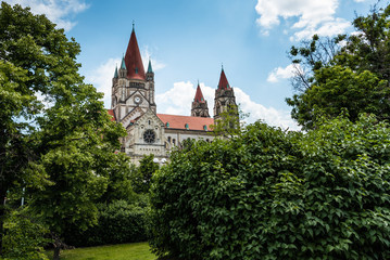 Obraz premium Kirche des heiligen Franz von Assisi in Wien