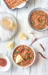 Smoked paprika red lentil stew