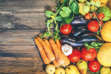 A lot of fruits and vegetables