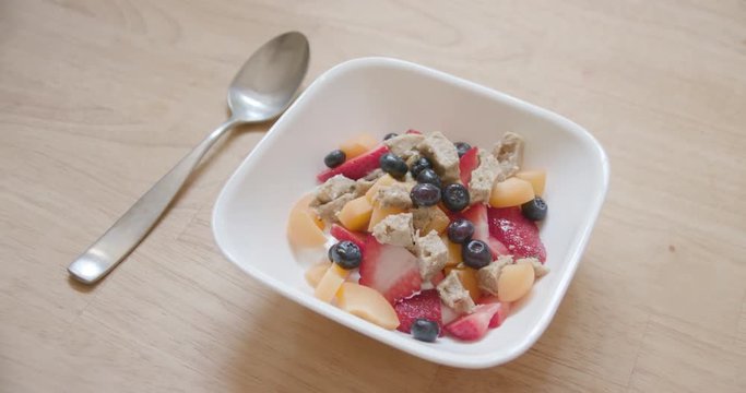 Mixed fruit and yogurt bowl